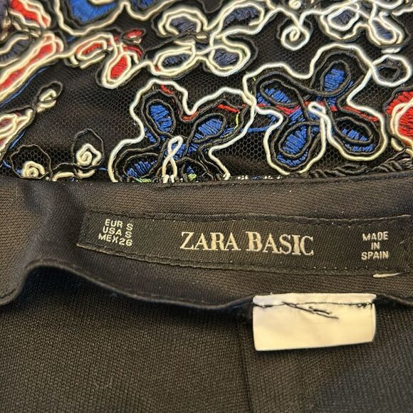 Zara Floral Embroidered Multicolored mini skirt Size S NWOT - Picture 7 of 8